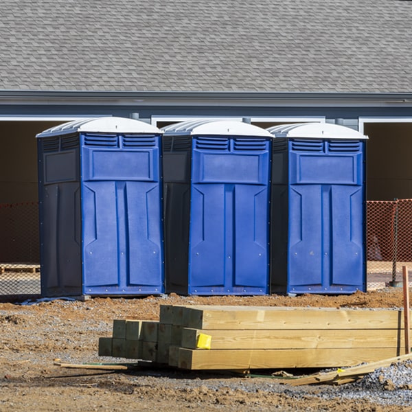 how often are the porta potties cleaned and serviced during a rental period in Cambridge KS